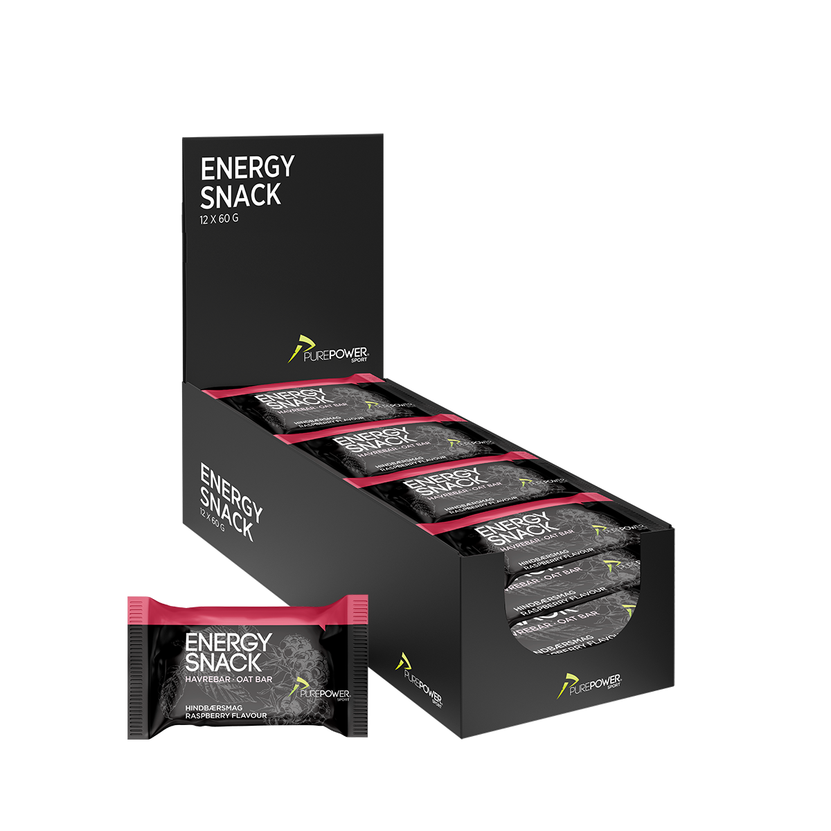 Energy Snack Hindbær 12x60 g